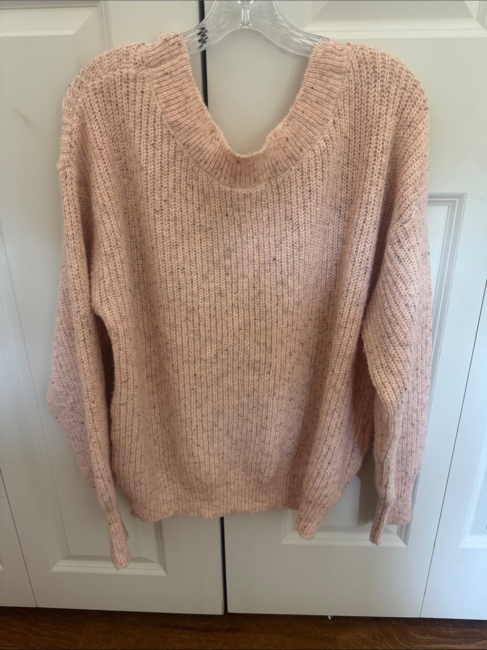 Hem & Thread Cozy Crewneck Sweater in Blush